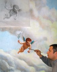 Фреска в Интерьере — Как она выглядит в прихожей, гостиной, кухни и спальни? 150+ Фото Вариантов оригинальных идей