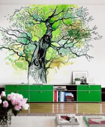 Фреска в Интерьере — Как она выглядит в прихожей, гостиной, кухни и спальни? 150+ Фото Вариантов оригинальных идей