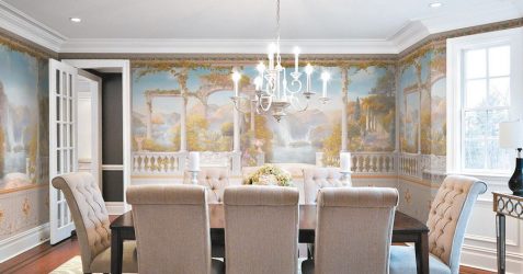 Фреска в Интерьере — Как она выглядит в прихожей, гостиной, кухни и спальни? 150+ Фото Вариантов оригинальных идей