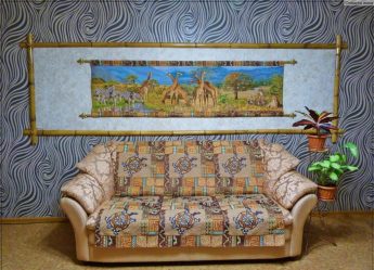 Гобелен в интерьере: Элегантное сочетание со стилями, идеи оформления (100+Фото). Как создать уютный дизайн своими руками? (шторы, покрывала, картины)