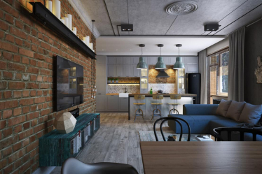 Гостиная в стиле лофт – предпочтение креативной творческой богемы (240+Фото). Эффектный дизайн с минимальной отделкой (мебель, освещение, предметы интерьера)