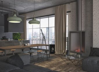 Гостиная в стиле лофт – предпочтение креативной творческой богемы (240+Фото). Эффектный дизайн с минимальной отделкой (мебель, освещение, предметы интерьера)