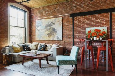 Гостиная в стиле лофт – предпочтение креативной творческой богемы (240+Фото). Эффектный дизайн с минимальной отделкой (мебель, освещение, предметы интерьера)