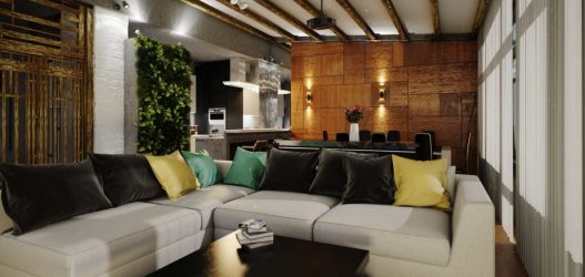 Гостиная в стиле лофт – предпочтение креативной творческой богемы (240+Фото). Эффектный дизайн с минимальной отделкой (мебель, освещение, предметы интерьера)