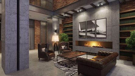 Гостиная в стиле лофт – предпочтение креативной творческой богемы (240+Фото). Эффектный дизайн с минимальной отделкой (мебель, освещение, предметы интерьера)