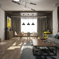 Гостиная в стиле лофт – предпочтение креативной творческой богемы (240+Фото). Эффектный дизайн с минимальной отделкой (мебель, освещение, предметы интерьера)