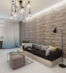 Гостиная в стиле лофт – предпочтение креативной творческой богемы (240+Фото). Эффектный дизайн с минимальной отделкой (мебель, освещение, предметы интерьера)