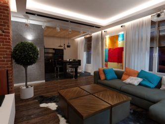 Гостиная в стиле лофт – предпочтение креативной творческой богемы (240+Фото). Эффектный дизайн с минимальной отделкой (мебель, освещение, предметы интерьера)