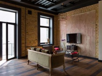 Гостиная в стиле лофт – предпочтение креативной творческой богемы (240+Фото). Эффектный дизайн с минимальной отделкой (мебель, освещение, предметы интерьера)