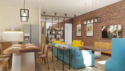 Гостиная в стиле лофт – предпочтение креативной творческой богемы (240+Фото). Эффектный дизайн с минимальной отделкой (мебель, освещение, предметы интерьера)