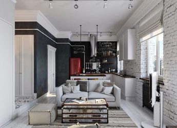 Гостиная в стиле лофт – предпочтение креативной творческой богемы (240+Фото). Эффектный дизайн с минимальной отделкой (мебель, освещение, предметы интерьера)