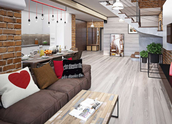 Гостиная в стиле лофт – предпочтение креативной творческой богемы (240+Фото). Эффектный дизайн с минимальной отделкой (мебель, освещение, предметы интерьера)