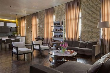 Гостиная в стиле лофт – предпочтение креативной творческой богемы (240+Фото). Эффектный дизайн с минимальной отделкой (мебель, освещение, предметы интерьера)