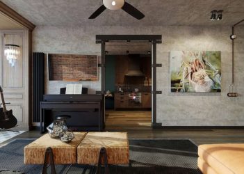 Гостиная в стиле лофт – предпочтение креативной творческой богемы (240+Фото). Эффектный дизайн с минимальной отделкой (мебель, освещение, предметы интерьера)