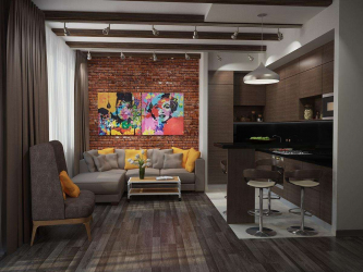 Гостиная в стиле лофт – предпочтение креативной творческой богемы (240+Фото). Эффектный дизайн с минимальной отделкой (мебель, освещение, предметы интерьера)