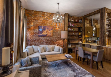 Гостиная в стиле лофт – предпочтение креативной творческой богемы (240+Фото). Эффектный дизайн с минимальной отделкой (мебель, освещение, предметы интерьера)