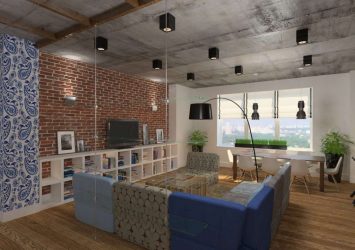 Гостиная в стиле лофт – предпочтение креативной творческой богемы (240+Фото). Эффектный дизайн с минимальной отделкой (мебель, освещение, предметы интерьера)