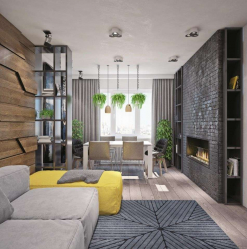 Гостиная в стиле лофт – предпочтение креативной творческой богемы (240+Фото). Эффектный дизайн с минимальной отделкой (мебель, освещение, предметы интерьера)