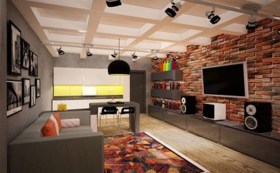 Гостиная в стиле лофт – предпочтение креативной творческой богемы (240+Фото). Эффектный дизайн с минимальной отделкой (мебель, освещение, предметы интерьера)
