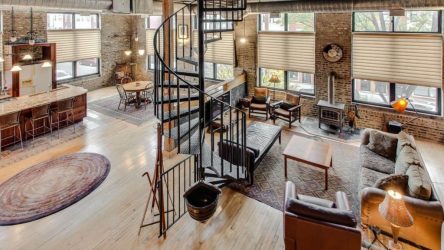 Гостиная в стиле лофт – предпочтение креативной творческой богемы (240+Фото). Эффектный дизайн с минимальной отделкой (мебель, освещение, предметы интерьера)