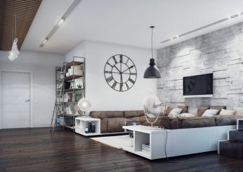 Гостиная в стиле лофт – предпочтение креативной творческой богемы (240+Фото). Эффектный дизайн с минимальной отделкой (мебель, освещение, предметы интерьера)