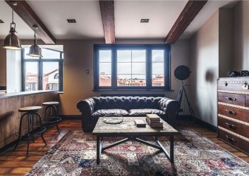 Гостиная в стиле лофт – предпочтение креативной творческой богемы (240+Фото). Эффектный дизайн с минимальной отделкой (мебель, освещение, предметы интерьера)