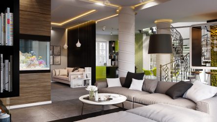 Дизайн гостиной в частном доме. Приемы оформления и ТОП-6 бюджетных способов преображения + 200 ФОТО