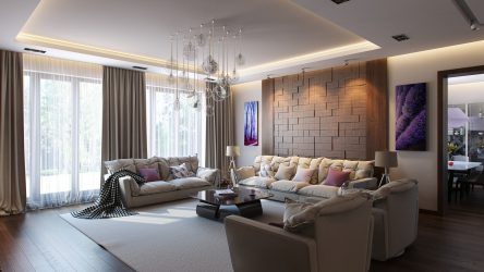 Дизайн гостиной в частном доме. Приемы оформления и ТОП-6 бюджетных способов преображения + 200 ФОТО