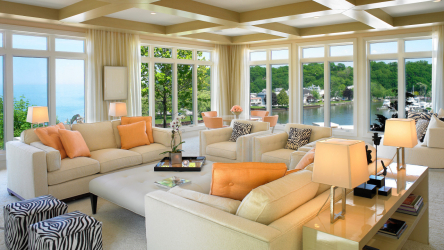 Дизайн гостиной в частном доме. Приемы оформления и ТОП-6 бюджетных способов преображения + 200 ФОТО