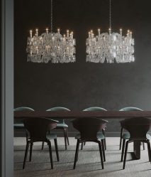 Хрустальные люстры в интерьере гостиной и спальни. Создаем красивое освещение: 150+Фото (потолочные, подвесные, классические)