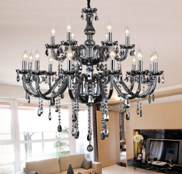 Хрустальные люстры в интерьере гостиной и спальни. Создаем красивое освещение: 150+Фото (потолочные, подвесные, классические)