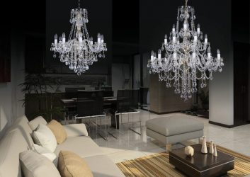 Хрустальные люстры в интерьере гостиной и спальни. Создаем красивое освещение: 150+Фото (потолочные, подвесные, классические)