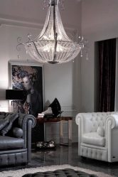 Хрустальные люстры в интерьере гостиной и спальни. Создаем красивое освещение: 150+Фото (потолочные, подвесные, классические)