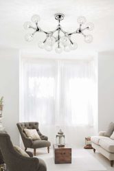 Хрустальные люстры в интерьере гостиной и спальни. Создаем красивое освещение: 150+Фото (потолочные, подвесные, классические)