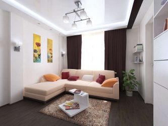 Интерьер маленькой гостиной: 190+ (Фото) Современных идей (мебель, обои, зонирование)