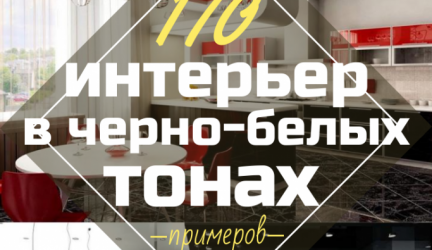 Стильность, Комфорт и Красота (170+ Фото): интерьер в черно-белых тонах (гостиной, спальни, кухни)