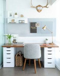 Как выбрать письменный стол с ящиками и полкой (+190 Фото). Практично организовываем пространство