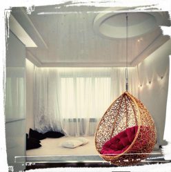 Подвесное Кресло из натурального и искусственного ротанга: 195+ Фото вариантов (плетеное, макраме, с чехлом)