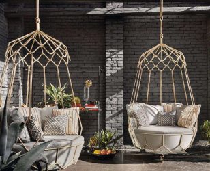 Подвесное Кресло из натурального и искусственного ротанга: 195+ Фото вариантов (плетеное, макраме, с чехлом)