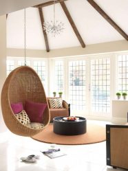 Подвесное Кресло из натурального и искусственного ротанга: 195+ Фото вариантов (плетеное, макраме, с чехлом)