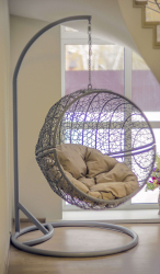 Подвесное Кресло из натурального и искусственного ротанга: 195+ Фото вариантов (плетеное, макраме, с чехлом)