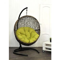 Подвесное Кресло из натурального и искусственного ротанга: 195+ Фото вариантов (плетеное, макраме, с чехлом)