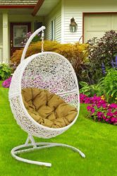 Подвесное Кресло из натурального и искусственного ротанга: 195+ Фото вариантов (плетеное, макраме, с чехлом)