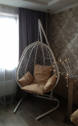 Подвесное Кресло из натурального и искусственного ротанга: 195+ Фото вариантов (плетеное, макраме, с чехлом)