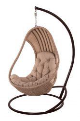 Подвесное Кресло из натурального и искусственного ротанга: 195+ Фото вариантов (плетеное, макраме, с чехлом)