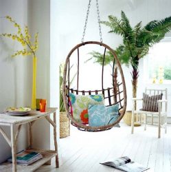 Подвесное Кресло из натурального и искусственного ротанга: 195+ Фото вариантов (плетеное, макраме, с чехлом)