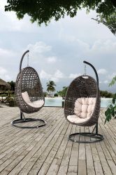 Подвесное Кресло из натурального и искусственного ротанга: 195+ Фото вариантов (плетеное, макраме, с чехлом)