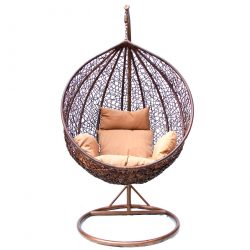 Подвесное Кресло из натурального и искусственного ротанга: 195+ Фото вариантов (плетеное, макраме, с чехлом)