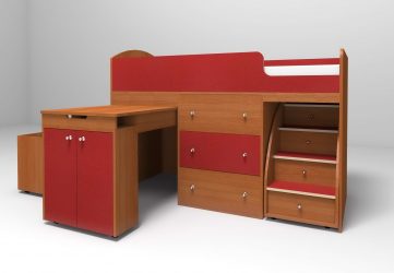 Кровать-чердак с Рабочей зоной (165+ Фото): Оригинальные идеи для небольших помещений