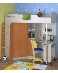 Кровать-чердак с Рабочей зоной (165+ Фото): Оригинальные идеи для небольших помещений